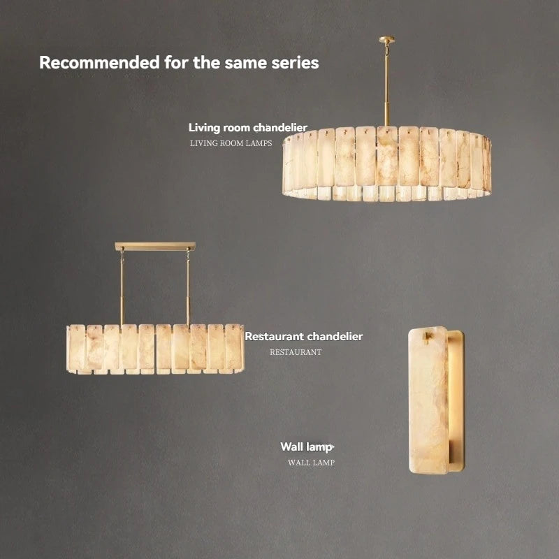 Modern Industrial Spanish Marble Brass Wall Sconce Led Light Bedroom Living Room Accent Wall Lighting Fixture Home Decor Lamp