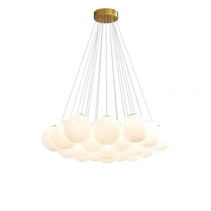 Glass Chandelier – Modern Minimalist for Dining Room, Living Room, Hotel Lobby | Elaris Arc by Evenlyr