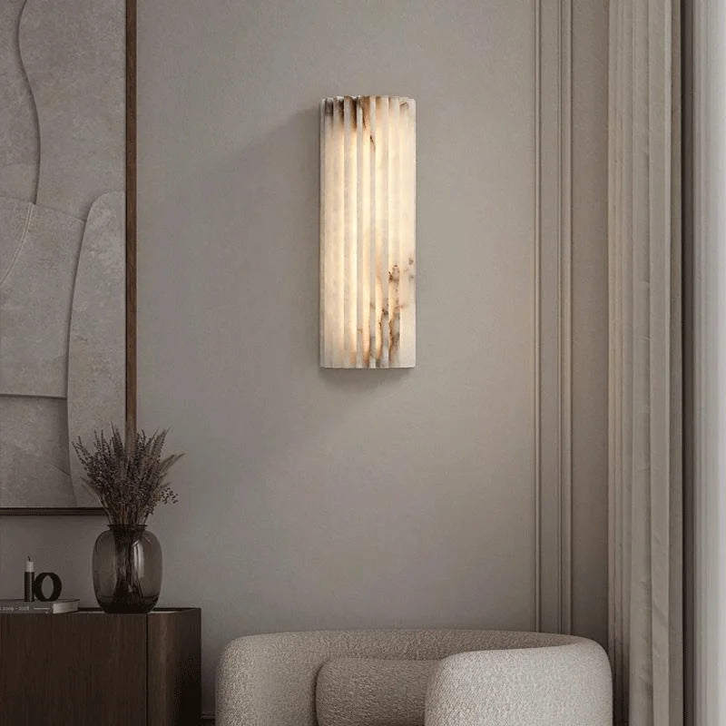 Riva Veil Marble Wall Sconce – Minimalist – product detail 3