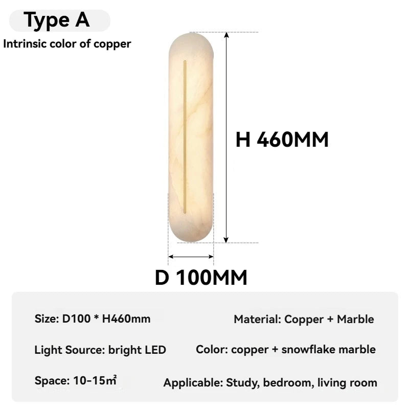 Thea Aura Natural Marble Wall Sconce – Dimmable – product detail 11