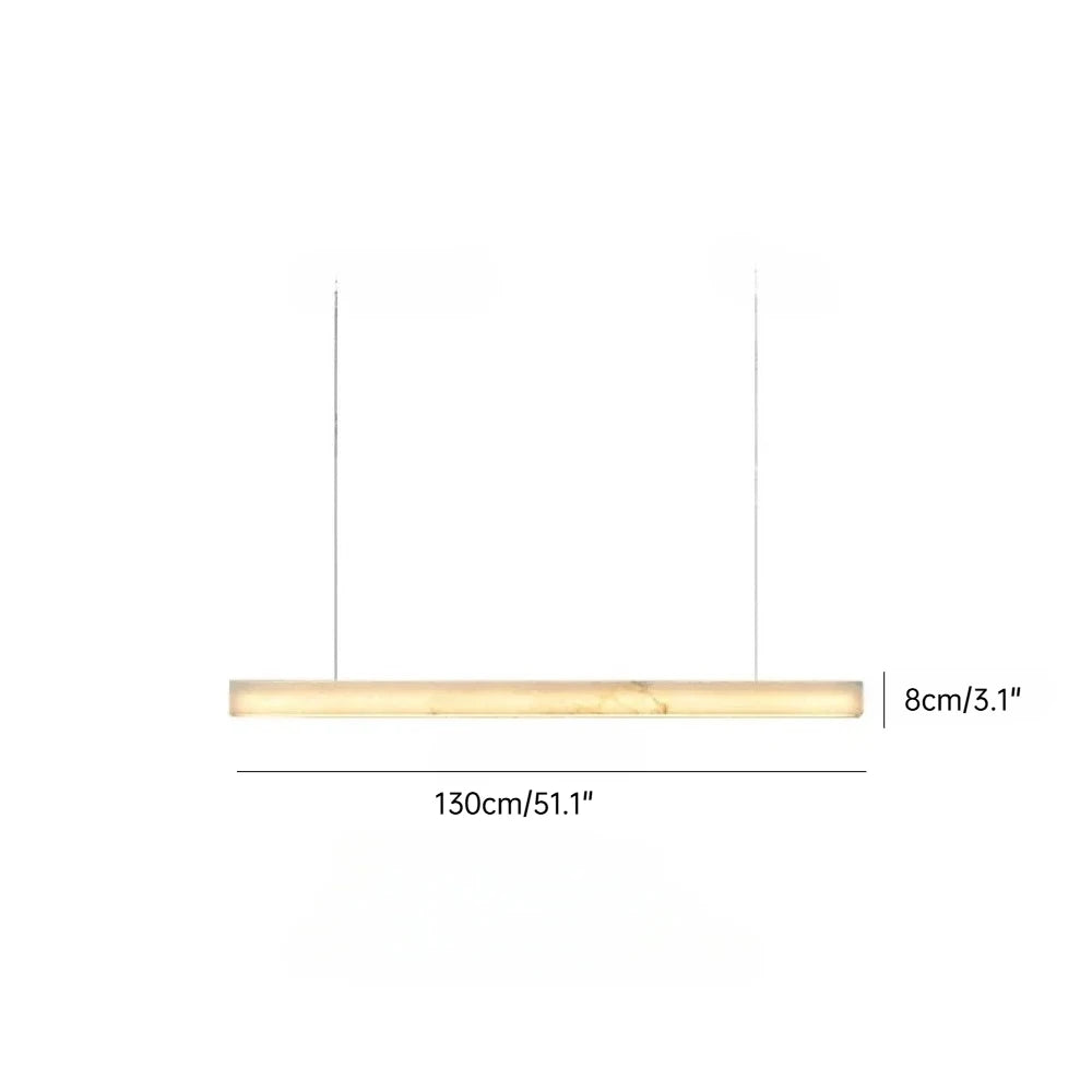 Merano Natural Marble Linear Chandelier for Kitchen Island – detail view 6