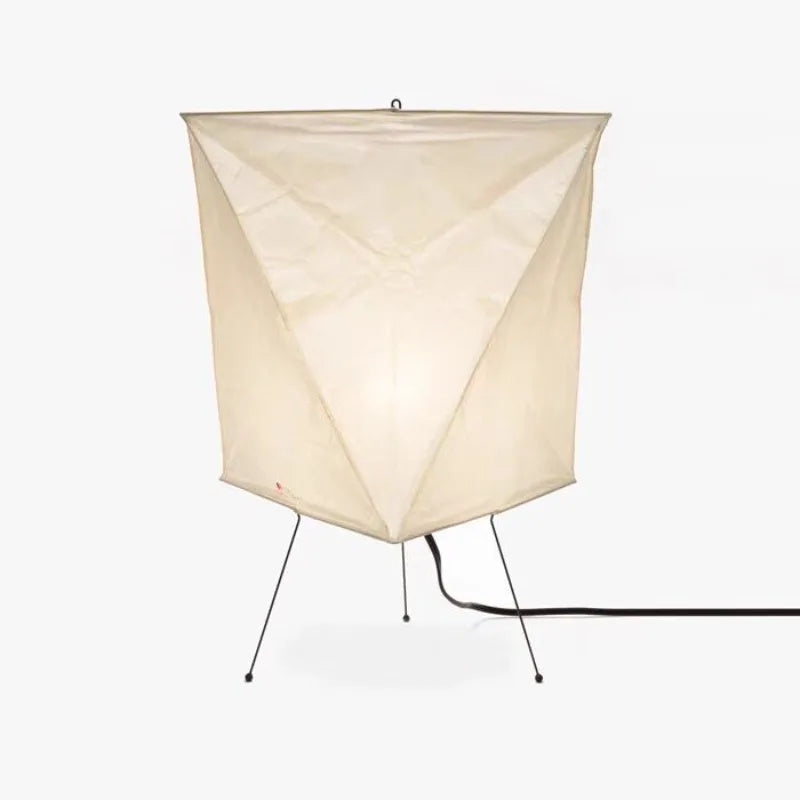 Rice Paper & Wood Floor Lamp – Wabi-Sabi Japanese for Living Room, Bedroom, Reading Corner | Halcyon Orbit by Evenlyr