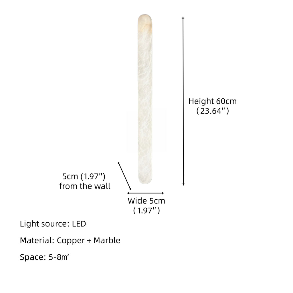 Marble & Brass Wall Sconce – Modern for Bathroom, Bedroom & Bedside, Living Room | Calista Arc by Evenlyr