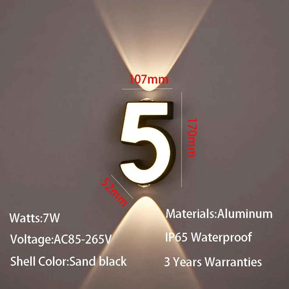 Liora 7W Illuminated House Number Light – IP65