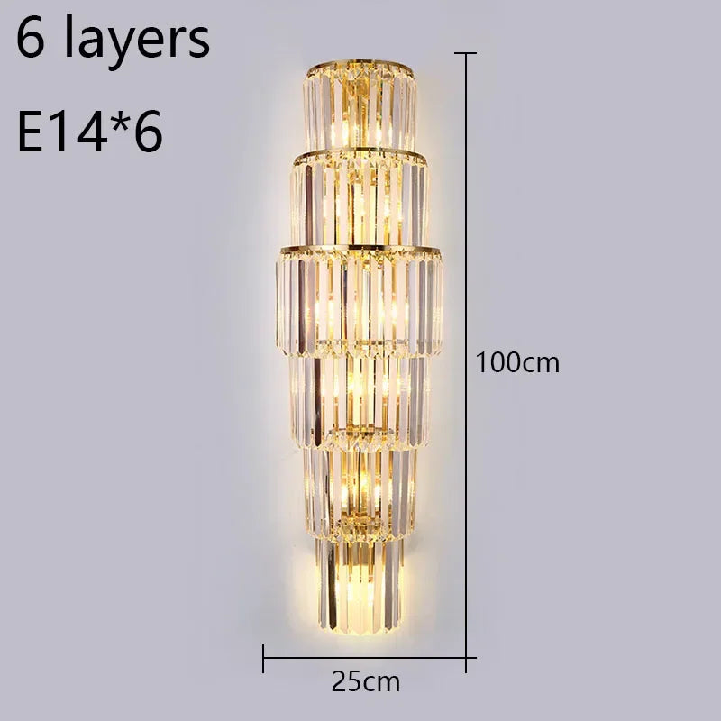 Crystal Wall Sconce – Modern Minimalist for Bedroom, Hallway, Living Room | Thalia Beam by Evenlyr