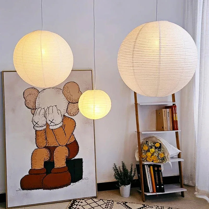 Rice Paper Chandelier – Wabi-Sabi Japanese Dimmable LED for Living Room, Dining Room, Foyer | Vivienne Cascade by Evenlyr