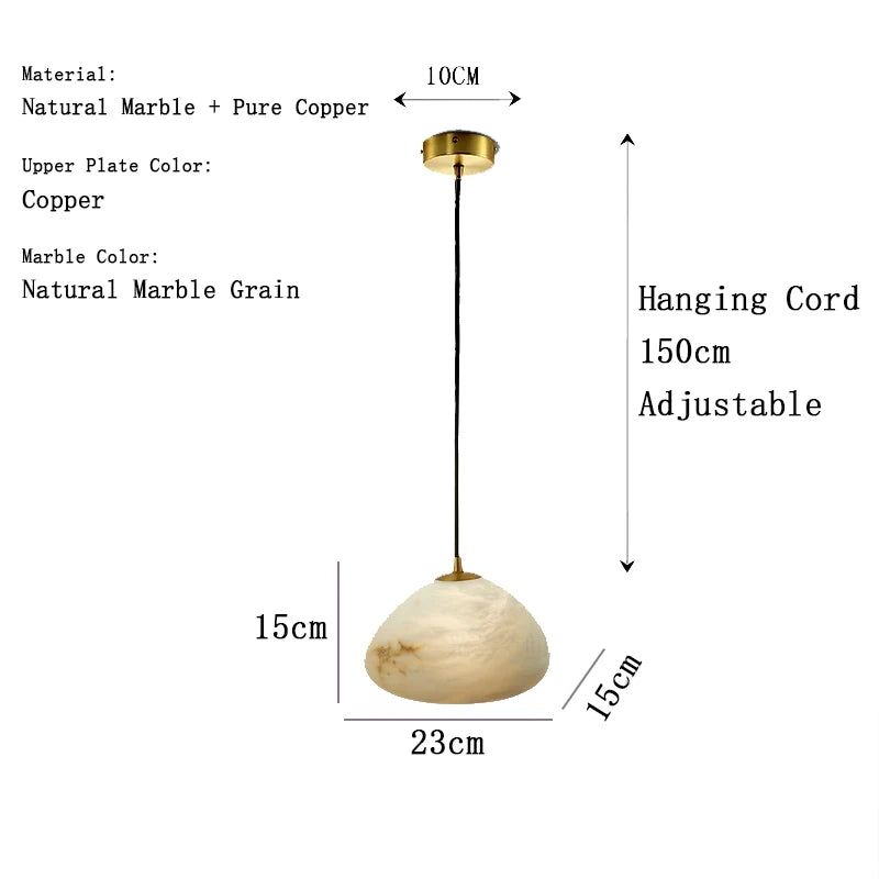 Quilla Halo Dimmable Alabaster Pendant Light – product view 13