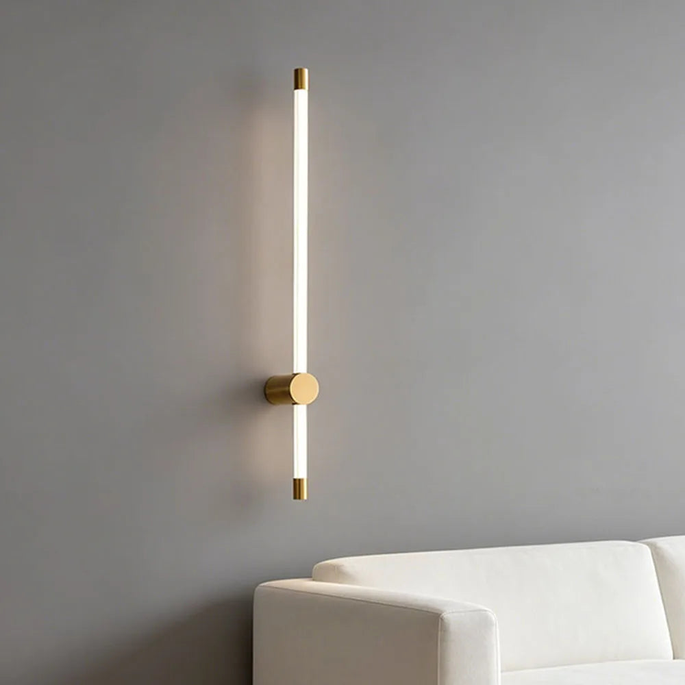 Brass & Acrylic Linear LED Bathroom Vanity & Mirror Light – Modern LED Linear for Bathroom | Elara Glow by Evenlyr