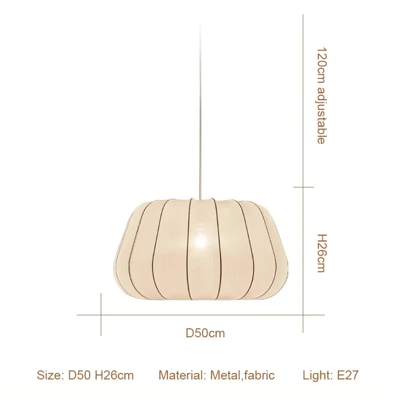 Fabric Chandelier – Wabi-Sabi Vintage for Bedroom & Bedside, Living Room, Dining Room & Kitchen | Elowen Halo by Evenlyr