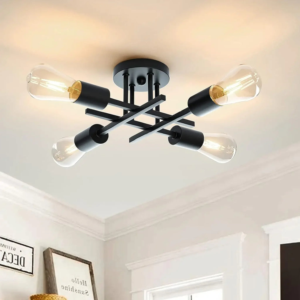 Siena Mid-Century Flush Mount Ceiling Light for Bedroom – Vintage