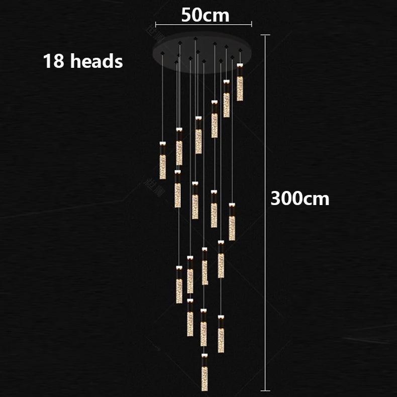 Modern Minimalist Chandelier – Crystal Dimmable LED for Dining Room, Hotel Lobby | Elowen Veil by Evenlyr