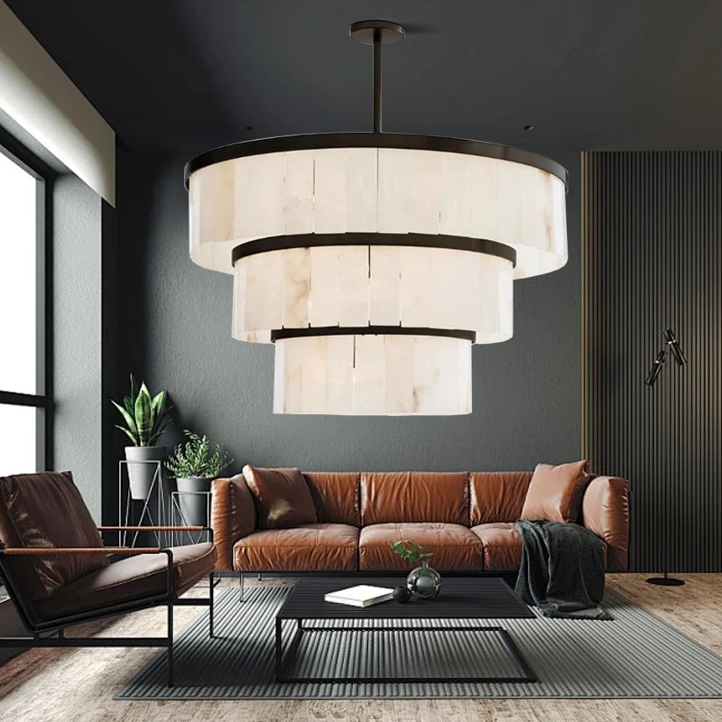 Ysola Halo Alabaster Chandelier – product view 6