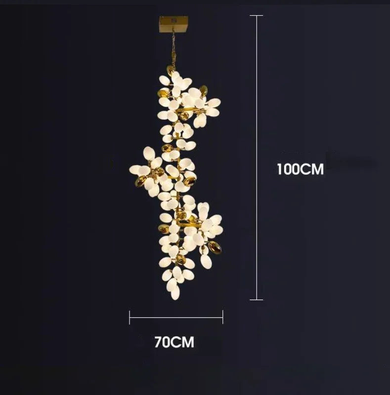 Glass Chandelier – Nordic Modern Adjustable for Bedroom, Dining Room, Living Room | Halcyon Halo by Evenlyr