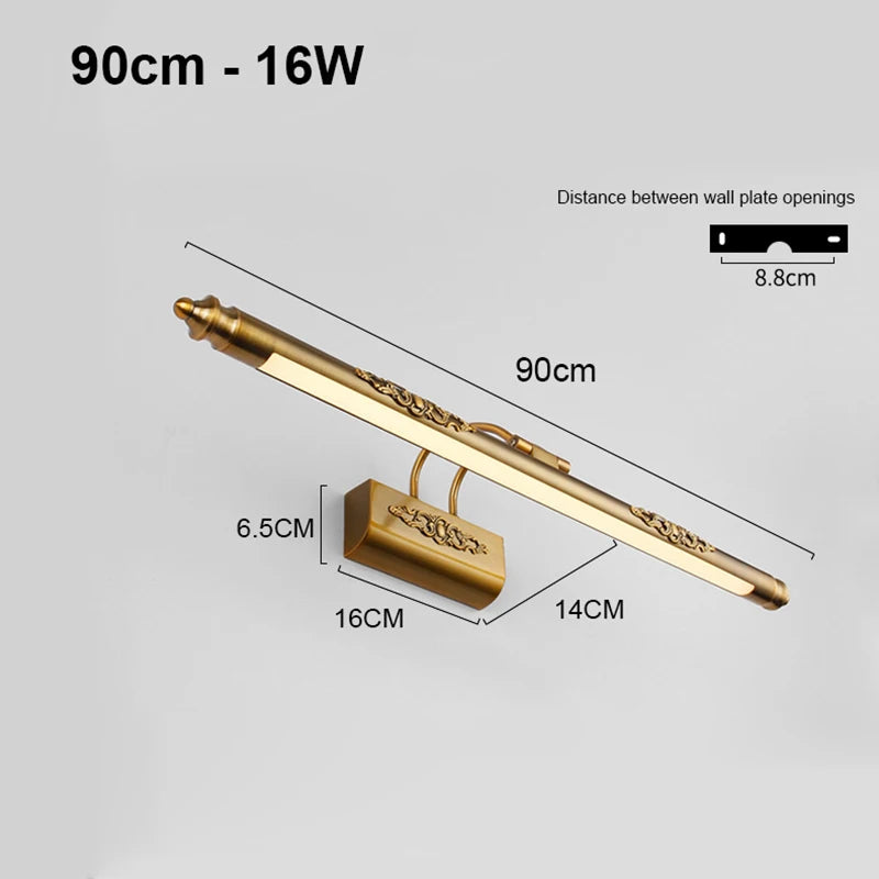Metal LED Bathroom Vanity & Mirror Light – Vintage for Bathroom, Bedroom & Bedside | Isola Dome by Evenlyr