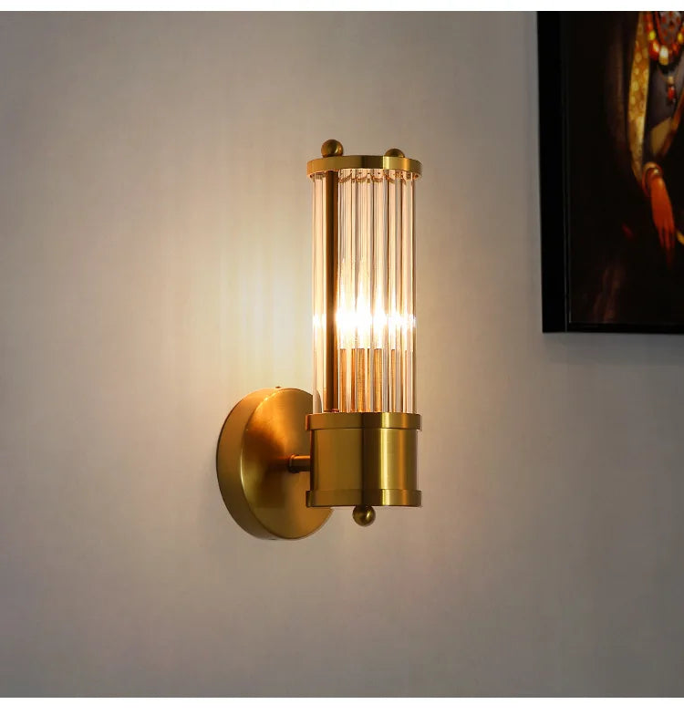 Caspian Cylinder Outdoor Wall Light for Exterior Wall – Crystal – detail view 10