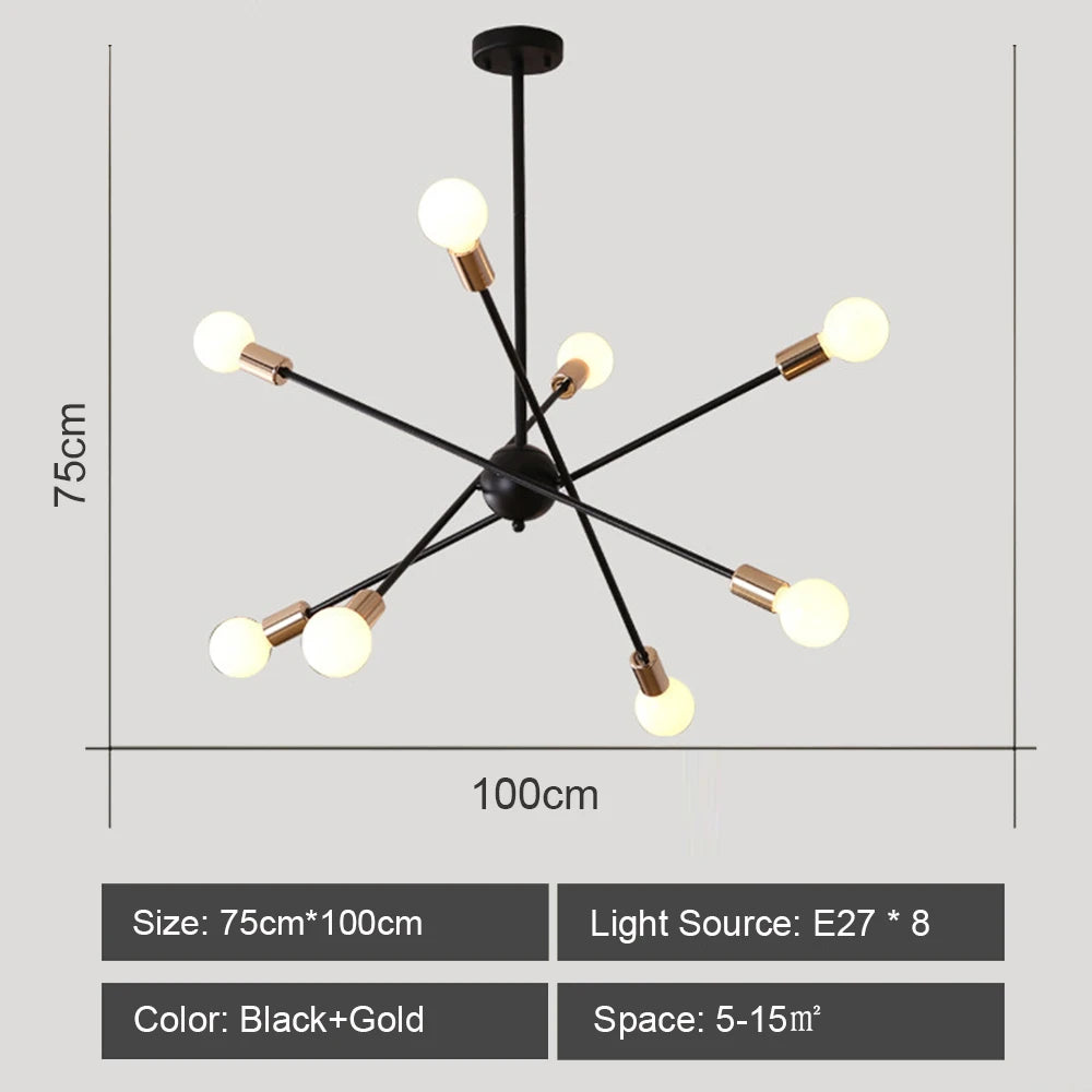 Quintara Flush Mount Modern Chandelier for Dining Room – Vintage