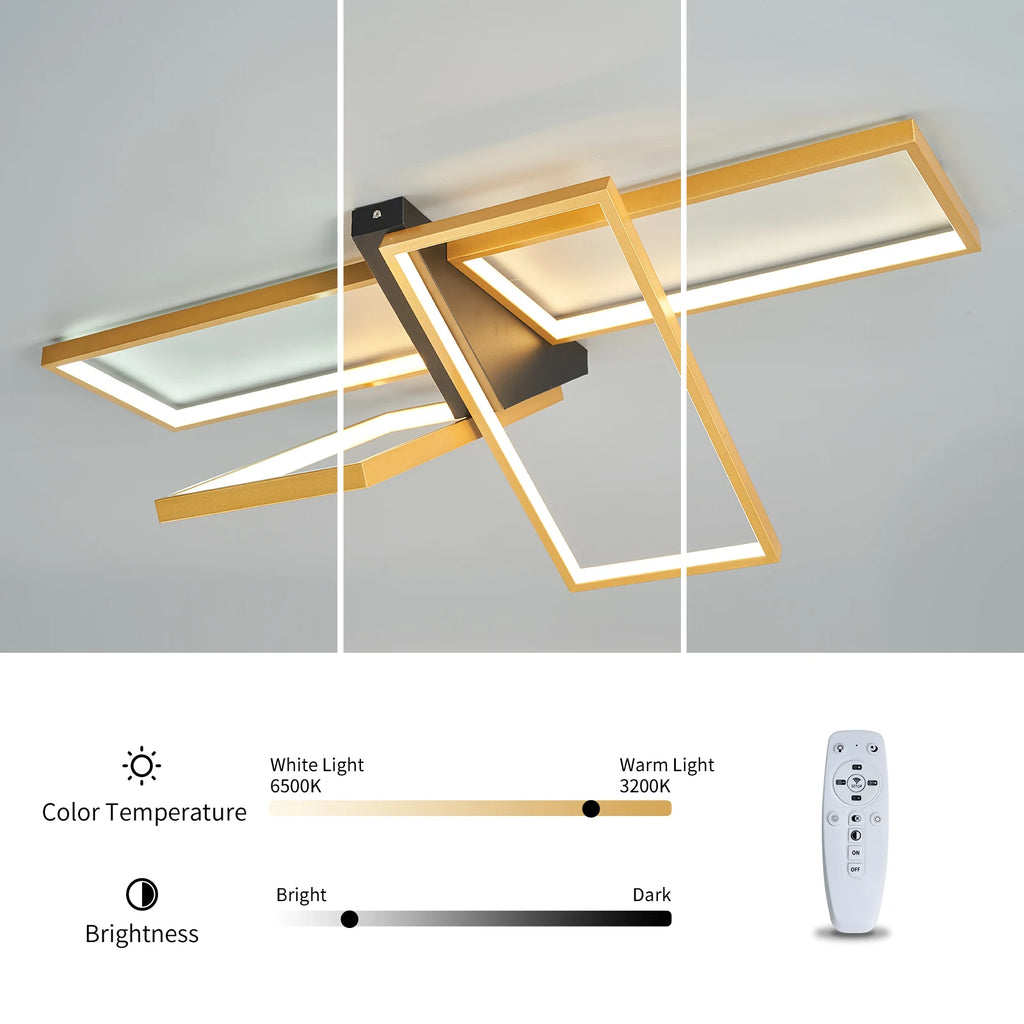 Metal Chandelier – Modern LED for Bedroom & Bedside, Living Room, Dining Room & Kitchen | Alora Contour by Evenlyr