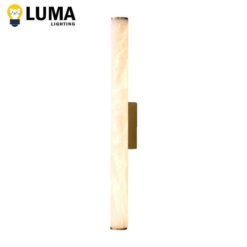 Solis Facet Alabaster Wall Sconce – Minimalist – product detail 6