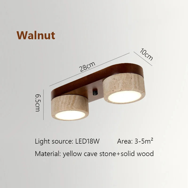 Hesper Veil Linear Travertine Ceiling Light – product view 14