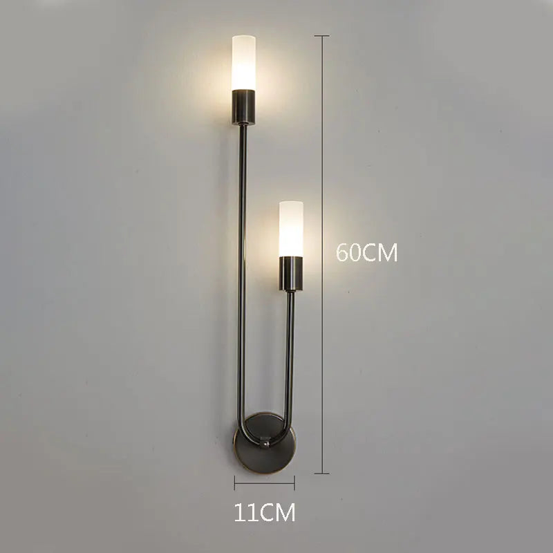 Nordic Brass Dual-Light Wall Sconce – G9