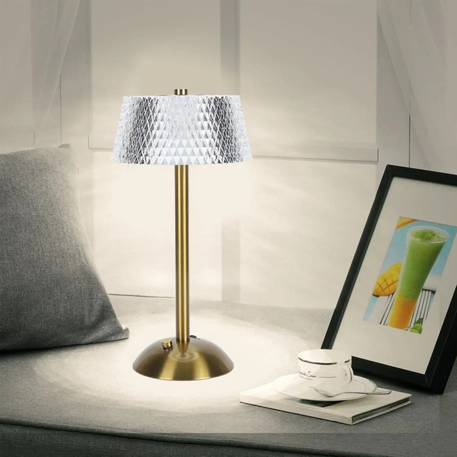 Minimalist Crystal Rechargeable Desk Lamp – product view