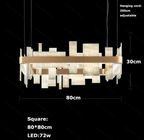 Orlena Dimmable Alabaster Linear Chandelier – detail view 8