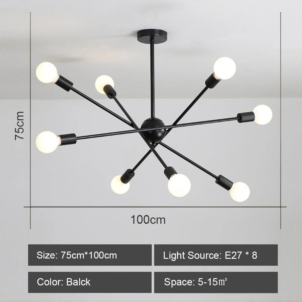 Quintara Flush Mount Modern Chandelier for Dining Room – Vintage