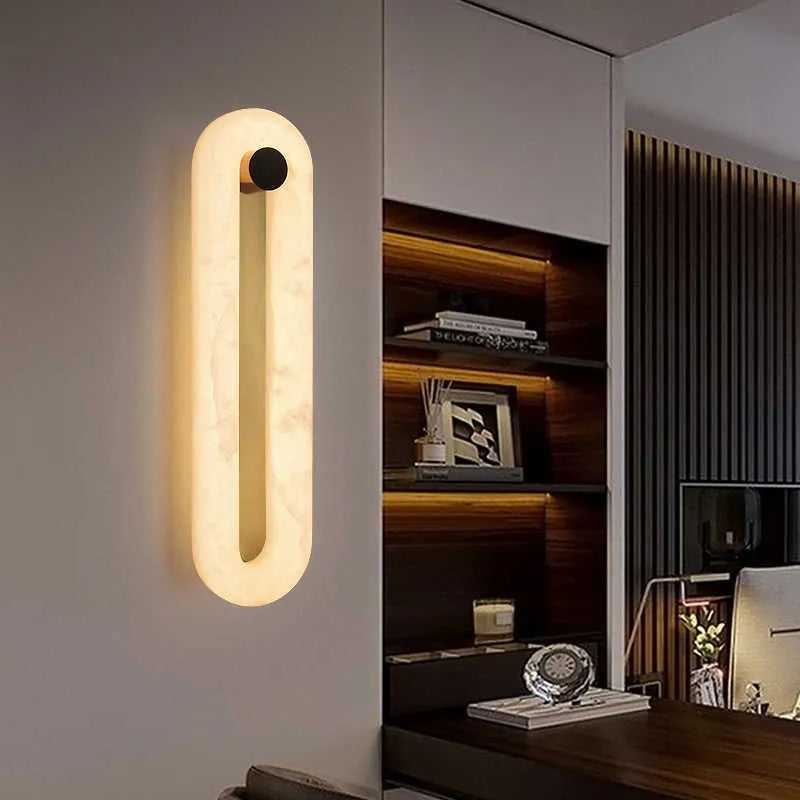 Riva Veil Marble Wall Sconce