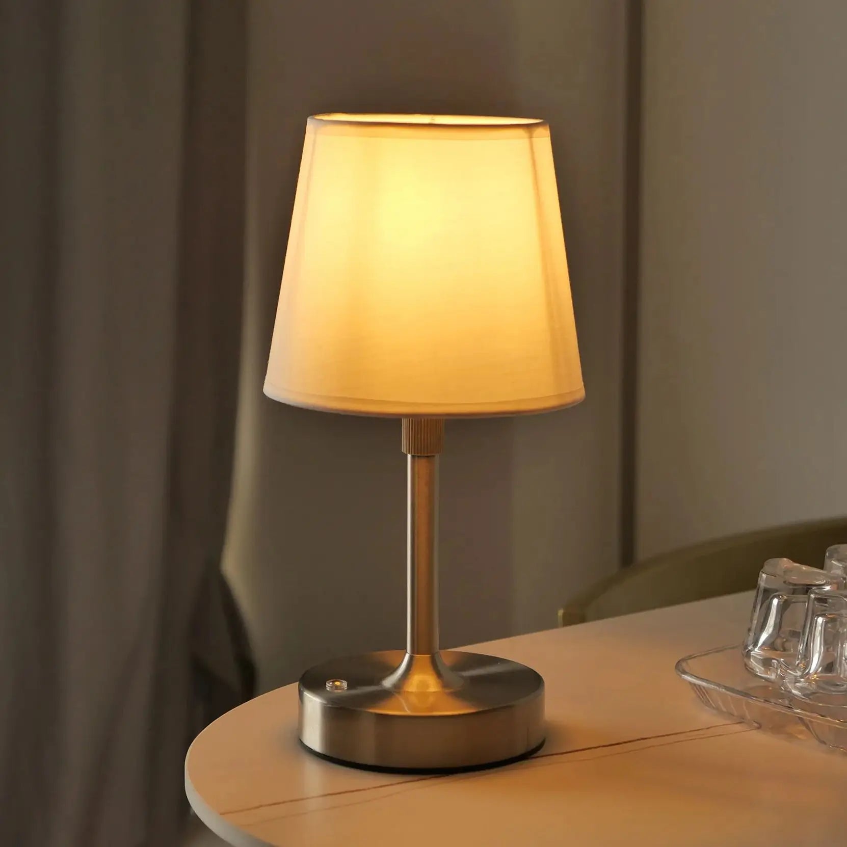 Orlena Contour Rechargeable Fabric Desk Lamp – product view 4