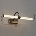 Brass & Acrylic LED Bathroom Vanity & Mirror Light – Modern Adjustable LED for Bathroom | Oriana Crest by Evenlyr