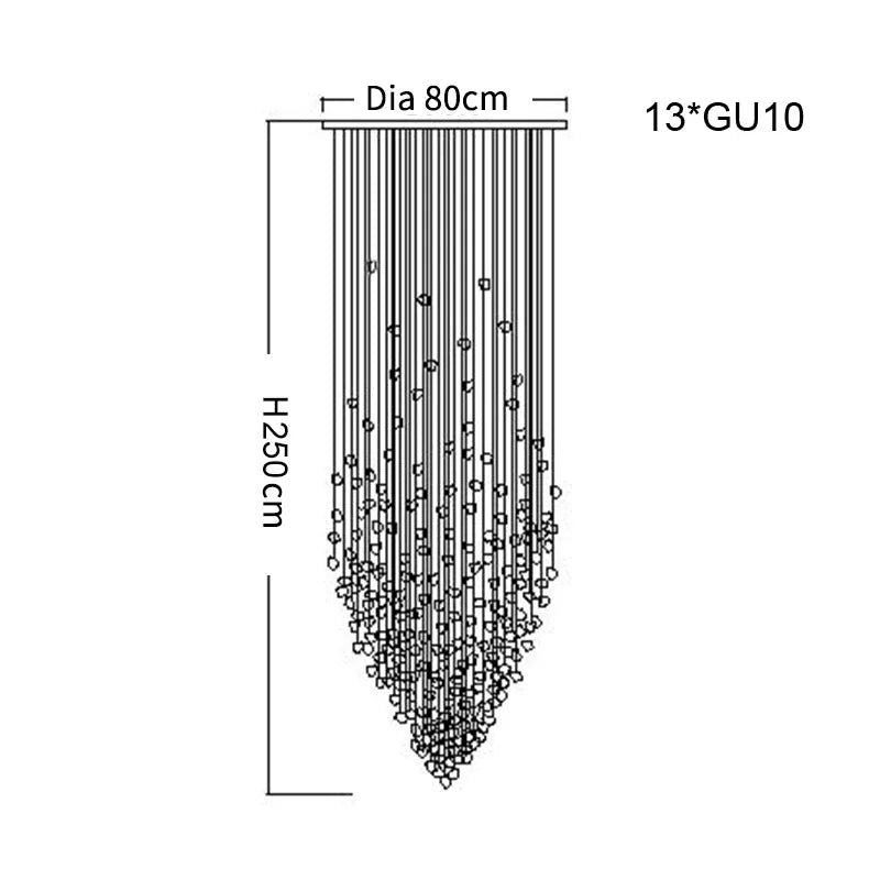 Crystal Linear Chandelier – Modern LED Linear for Hallway & Entryway, Living Room | Maris Dome by Evenlyr