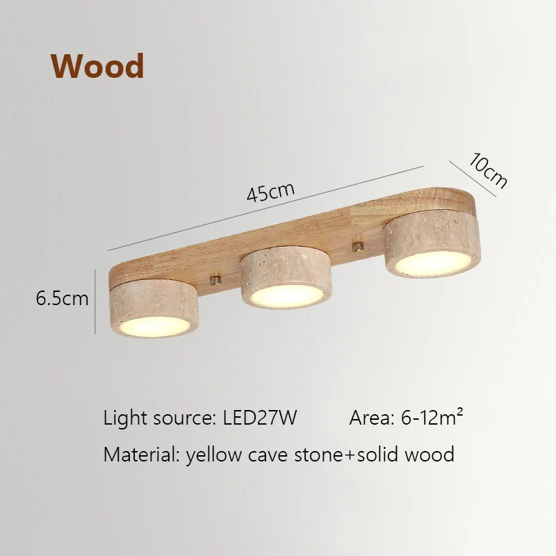 Hesper Veil Linear Travertine Ceiling Light – product view 9