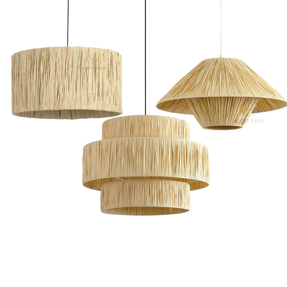 Rattan Pendant Light – Wabi-Sabi Japanese for Restaurant, Bedroom, Hotel | Thalia Orbit by Evenlyr