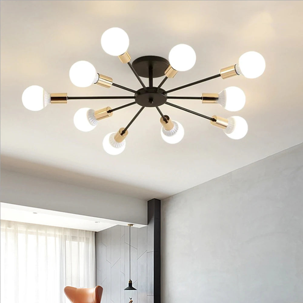 Quintara Flush Mount Modern Chandelier for Dining Room – Vintage