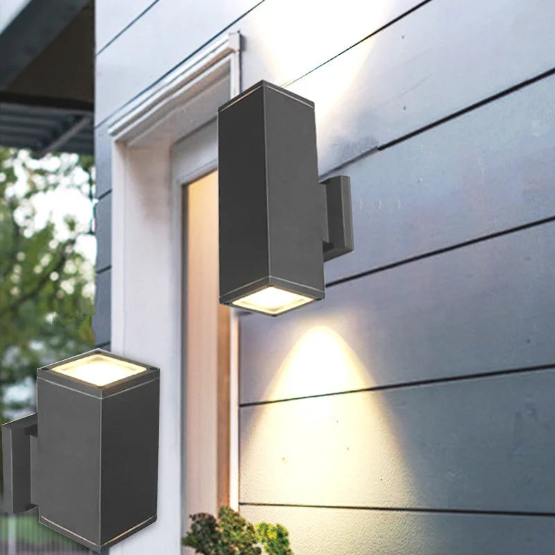 Doria Double-Headed COB Outdoor Wall Light – IP65 Aluminum