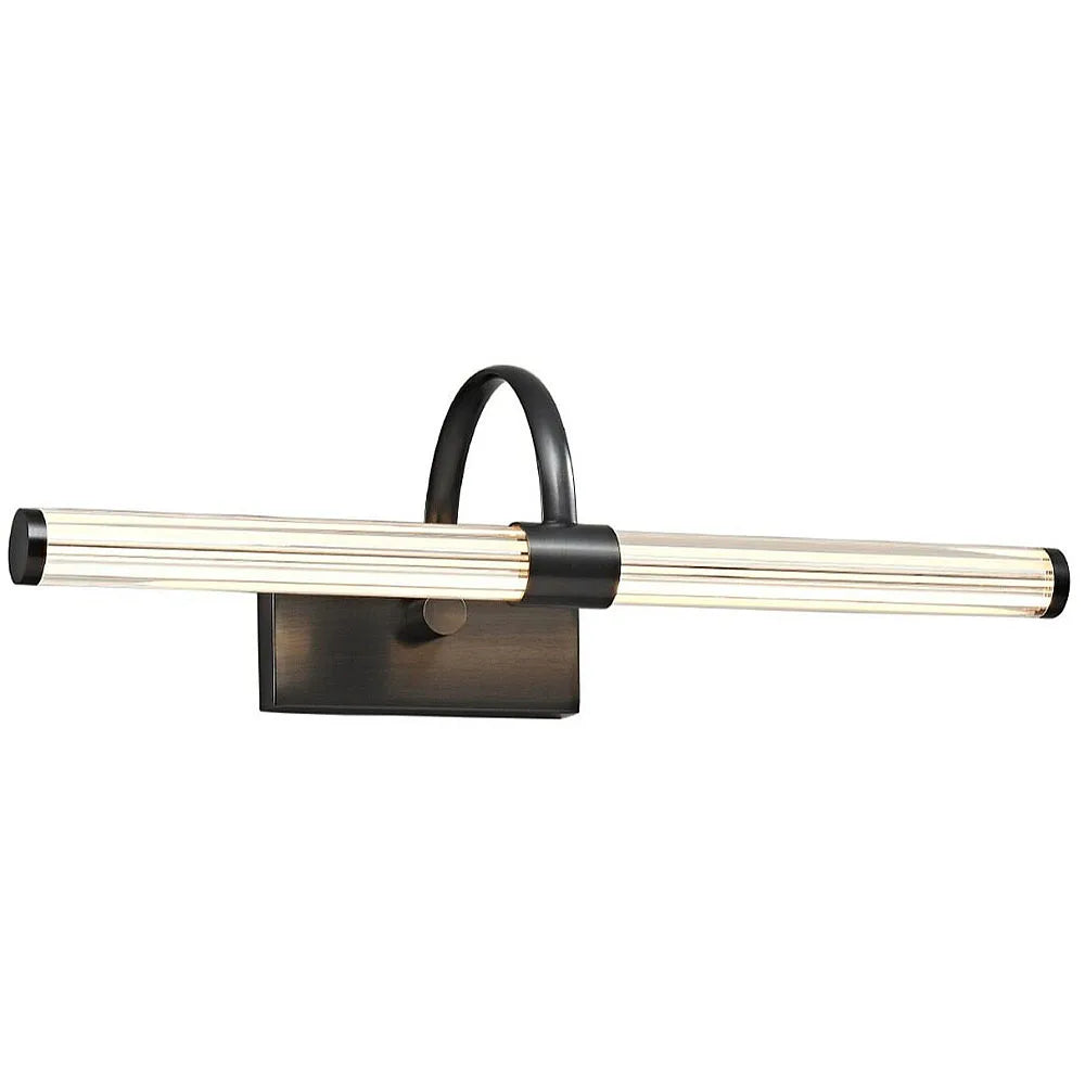 Brass & Acrylic LED Bathroom Vanity & Mirror Light – Modern Adjustable LED for Bathroom | Oriana Crest by Evenlyr