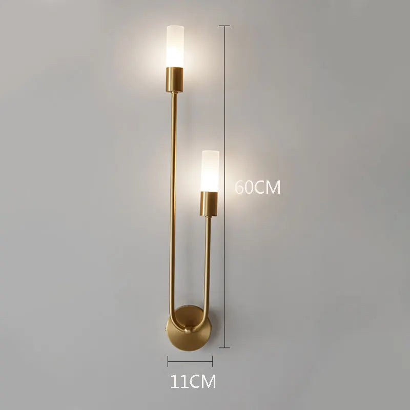 Nordic Brass Dual-Light Wall Sconce – G9