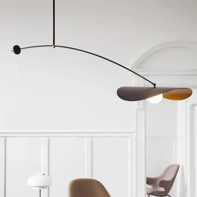 Caelia Arc Swing-Arm Metal Pendant Light – product view 5