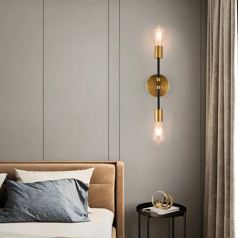 Metal Wall Sconce – Minimalist LED for Bathroom, Bedroom & Bedside, Hallway & Entryway | Evania Crest by Evenlyr
