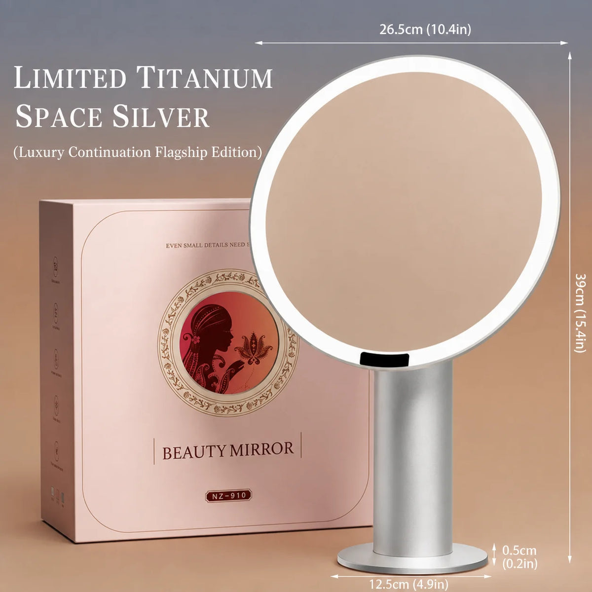 Doria Rechargeable LED Makeup Mirror – Stepless Dimming