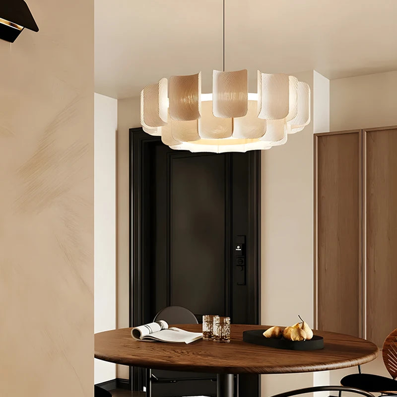 Metal Chandelier – Wabi-Sabi Japanese for Dining Room, Living Room, Bedroom | Celine Halo by Evenlyr