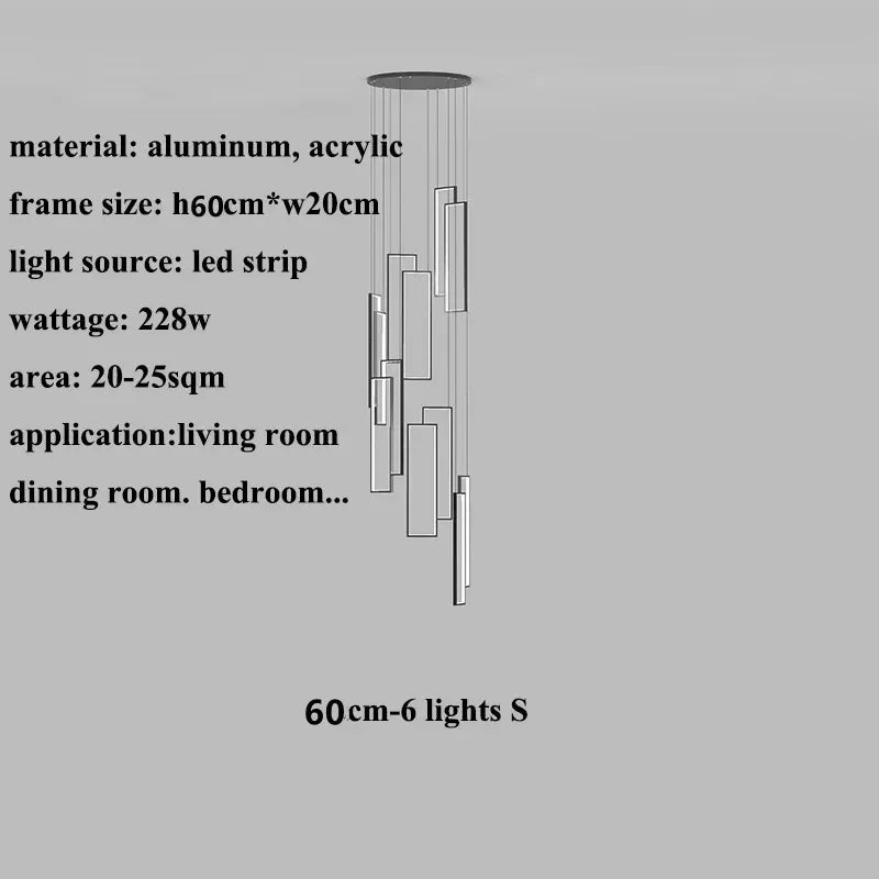 Metal Chandelier – Nordic LED for Living Room | Alora Arc by Evenlyr