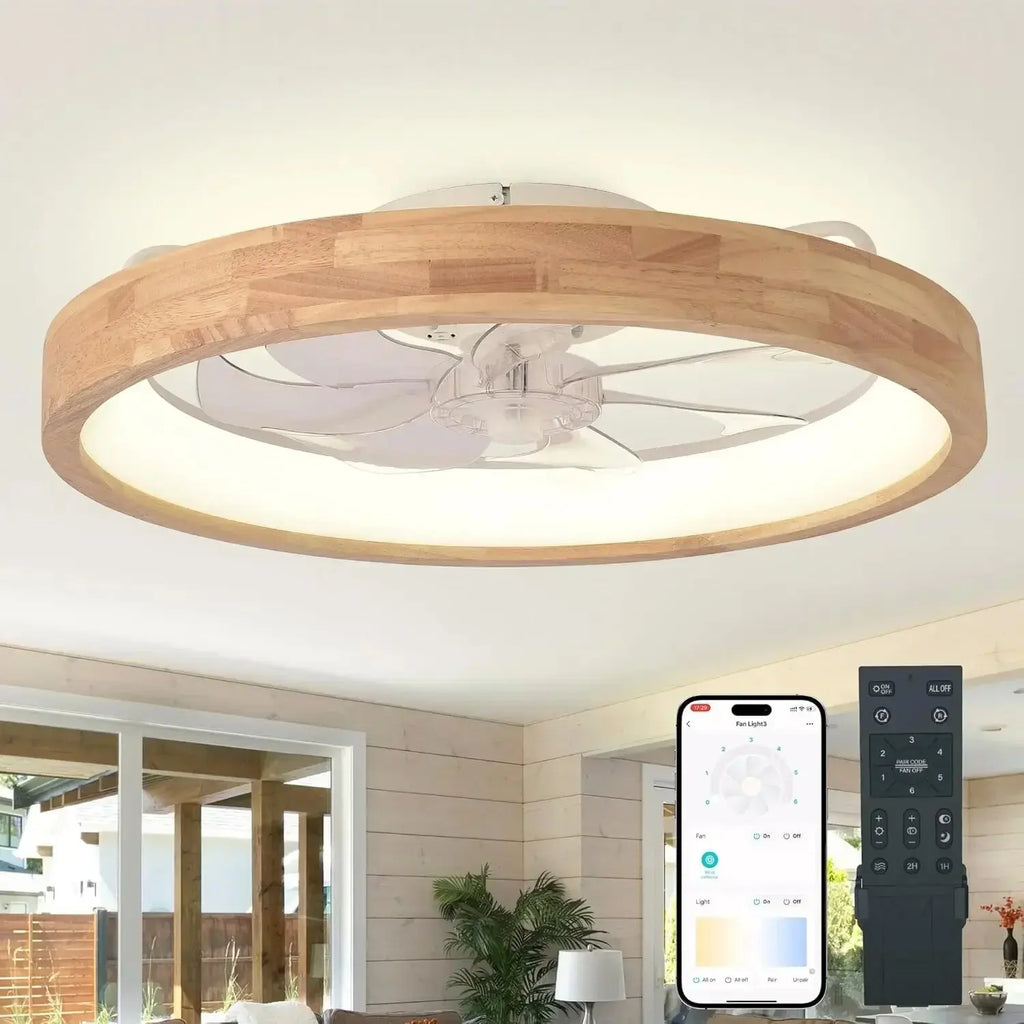 Ginevra Modern Ceiling Fan Light for Bedroom – Remote Control