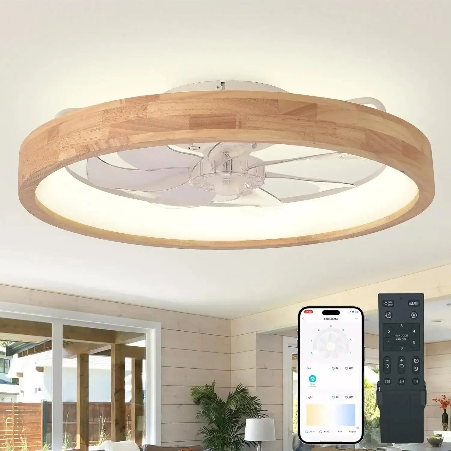 Ginevra Modern Ceiling Fan Light for Bedroom – Remote Control