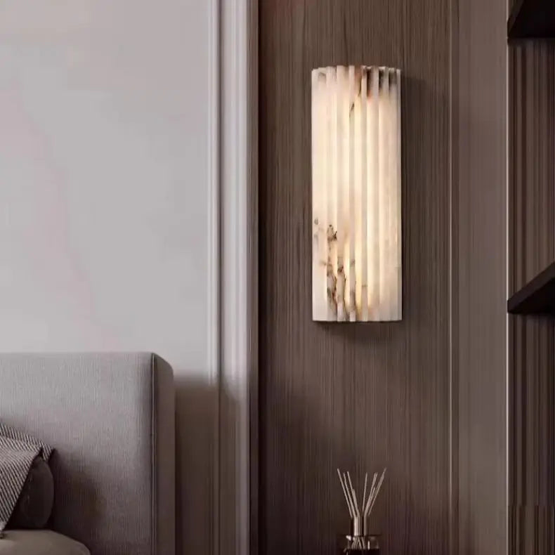 Vita Crescent Marble Wall Sconce – Minimalist – product detail 3