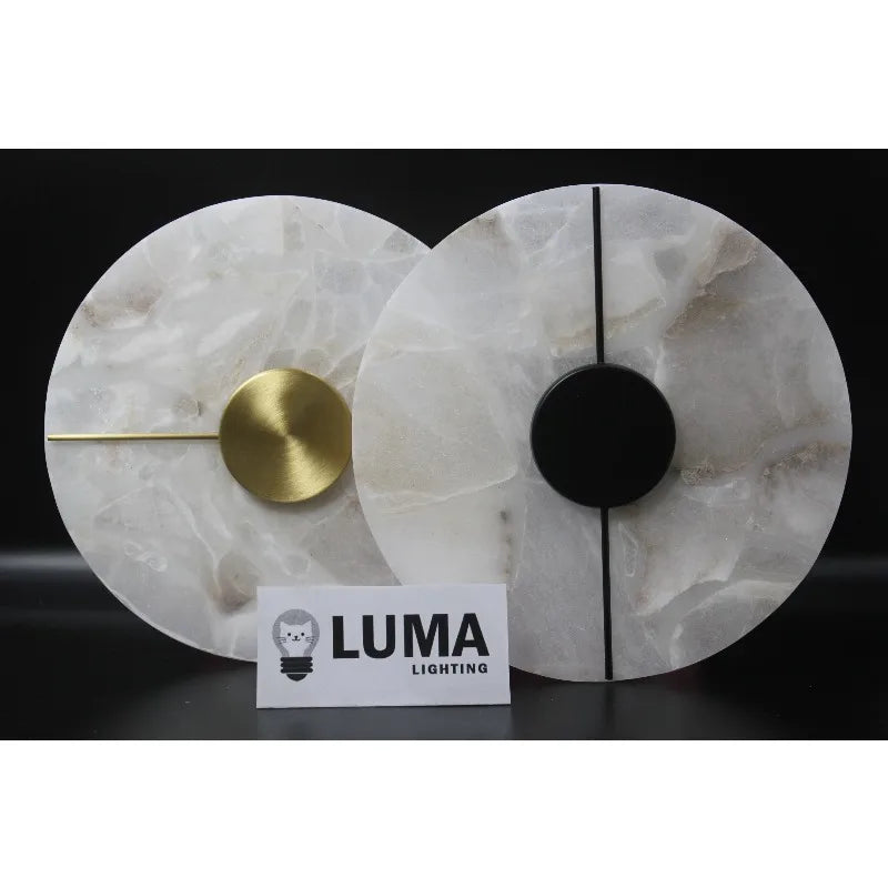 Tivoli Natural Marble and Copper Wall Sconce – Luxury – detail view 5