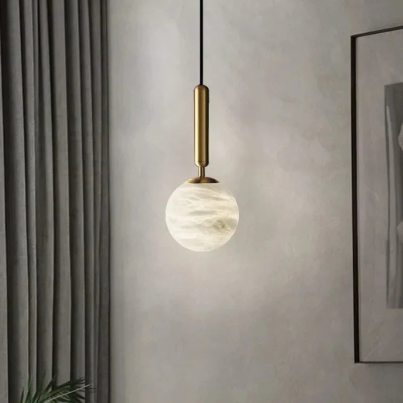 Vela Pillar Natural Marble Chandelier – Luxury – product detail 2