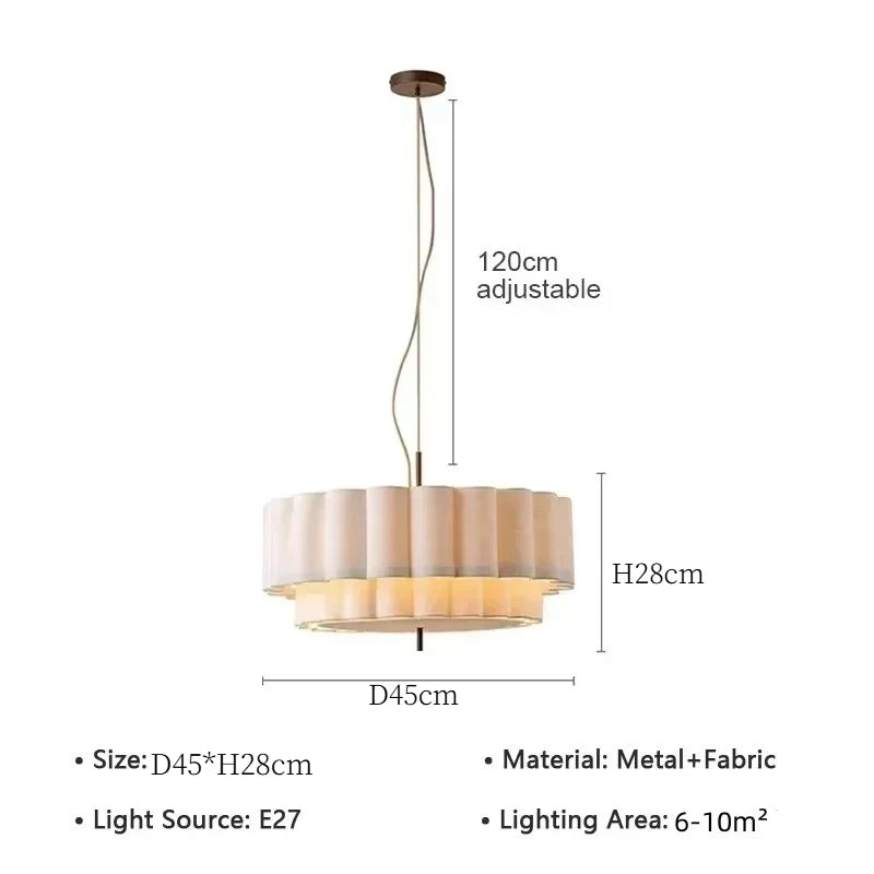 Fabric Chandelier – Wabi-Sabi Japanese for Bedroom & Bedside | Elowen Glow by Evenlyr