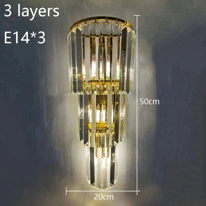 Crystal Wall Sconce – Modern Minimalist for Bedroom, Hallway, Living Room | Thalia Beam by Evenlyr