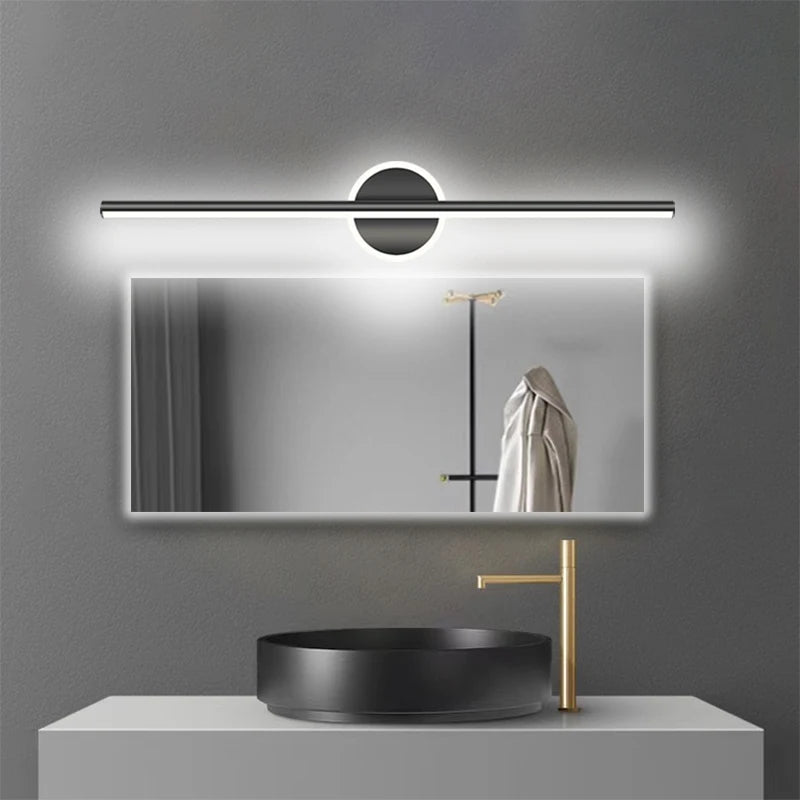 Metal Vanity & Mirror Light – Modern Minimalist for Bathroom, Dressing Area, Hotel Bathroom | Zaria Beam by Evenlyr